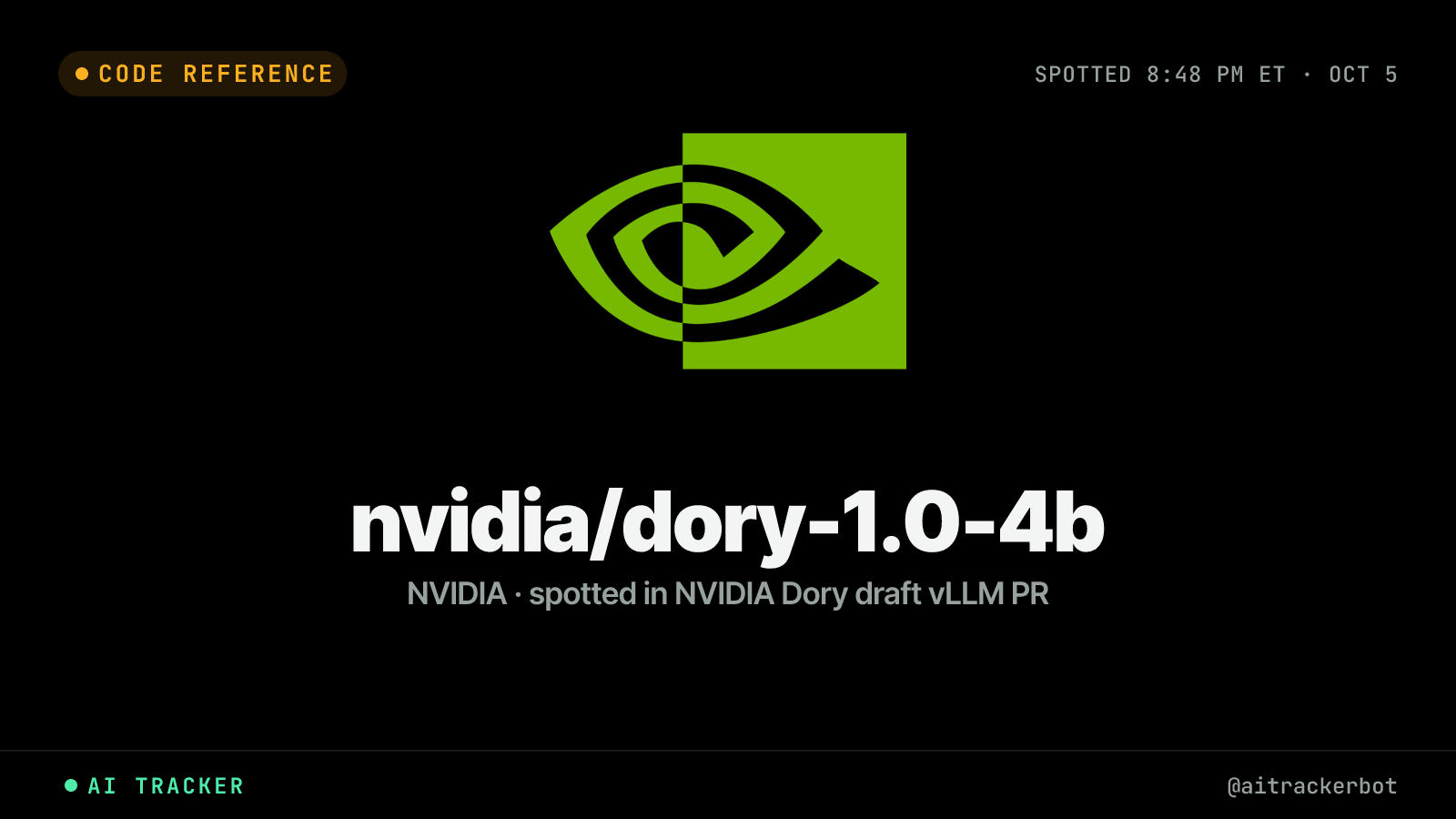 nvidia/dory-1.0-4b · Model reference · AI Tracker
