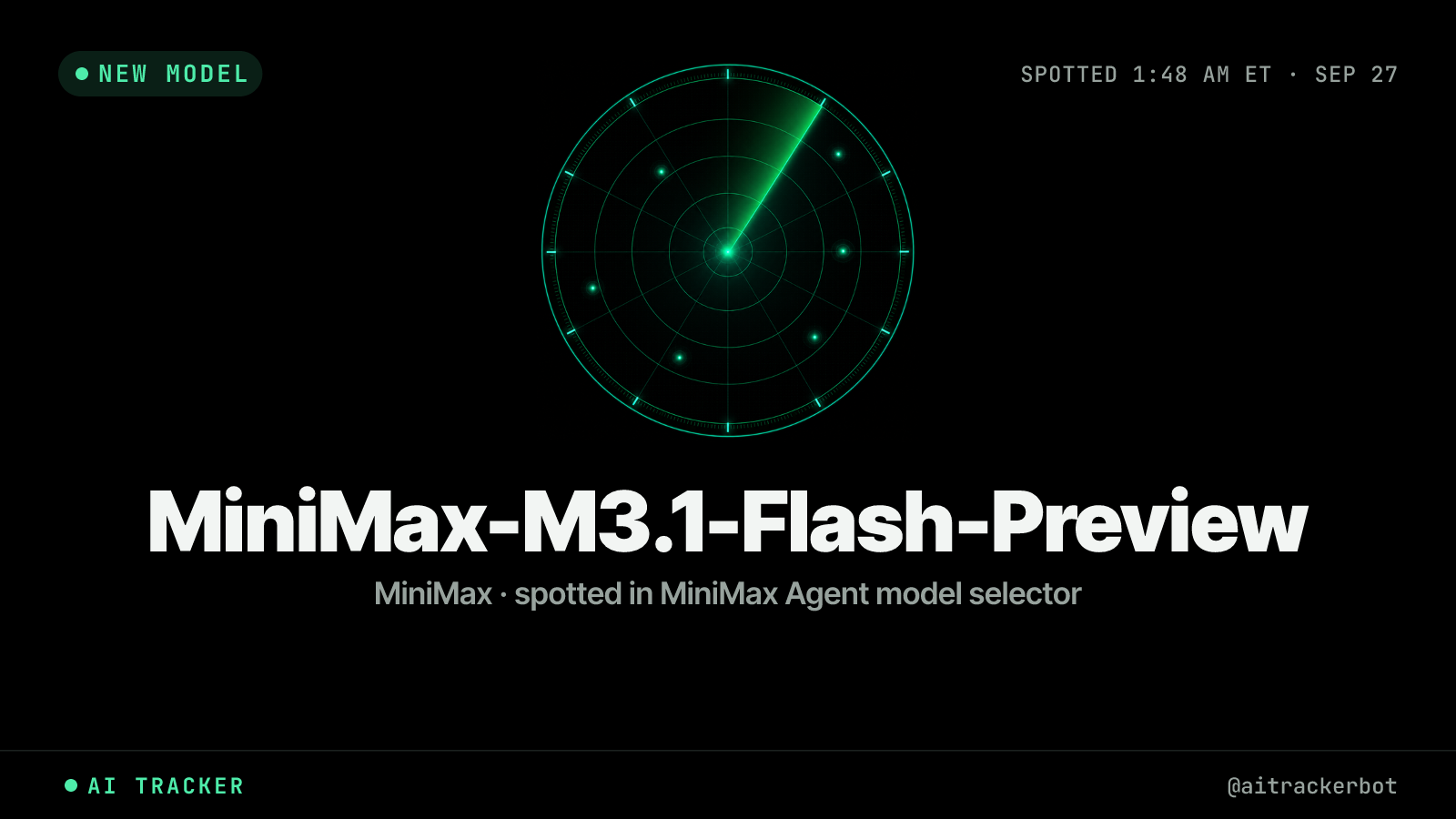 MiniMax-M3.1-Flash-Preview · New model · AI Tracker