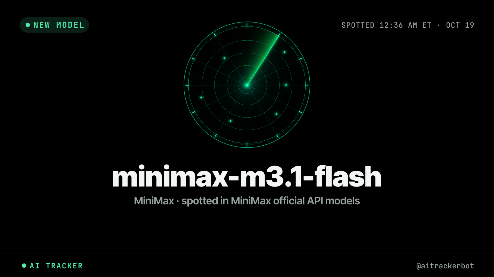 minimax-m3.1-flash · New model · AI Tracker
